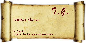 Tanka Gara névjegykártya